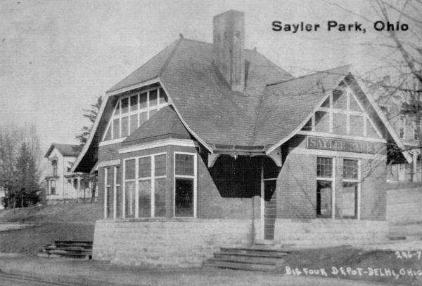 Historic photo of the Big Four Railroad's Sayler Park station at Monitor Avenue,