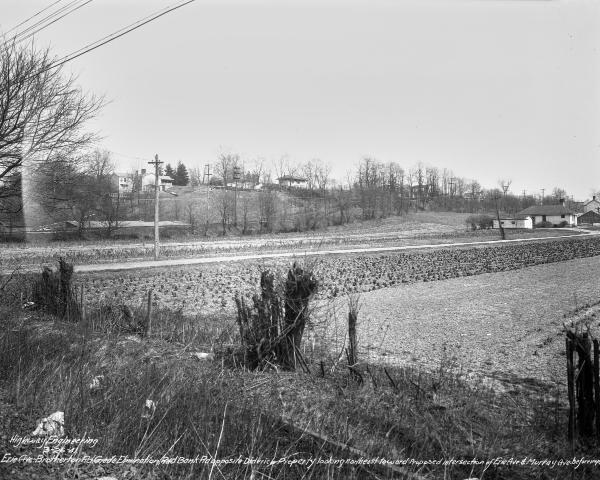 Historic photo of former CM&B tracks east of Red Bank Road in Madisonville and Fairfax