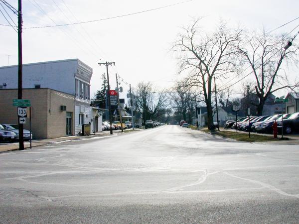 The end of the line at Bourbon and South Broadway Streets in Blanchester