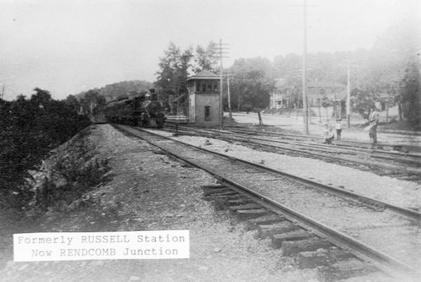 Historic photo of Rendcomb Junction on the Pennsylvania/Little Miami Railroad and the end of the east end streetcar line at Eastern and Archer Avenues in Linwood