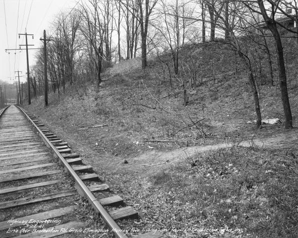 Historic photo of former CM&B tracks in Madisonville
