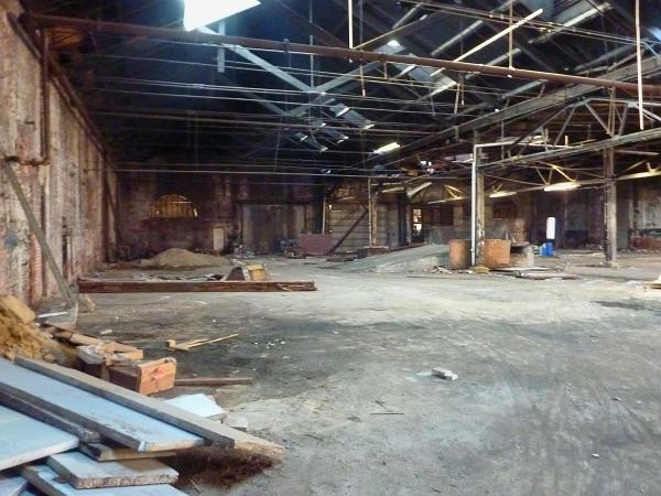 Interior view of the Avondale division carbarn