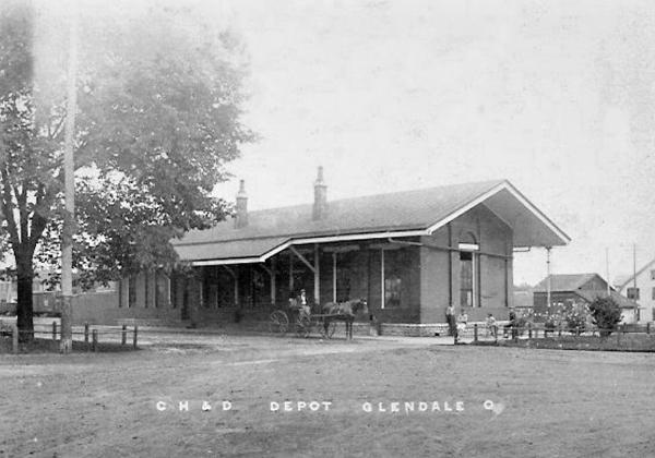 Historic photo of the CH&D station in Glendale