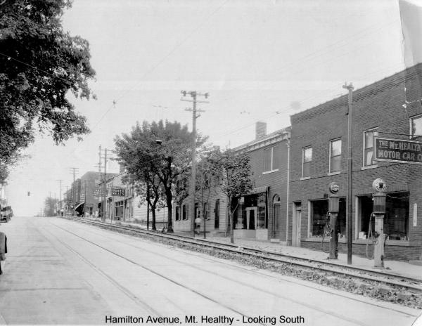 Historic photo of the C&LE tracks on Hamilton Avenue between Compton Road and McMakin Avenue in Mt. Healthy