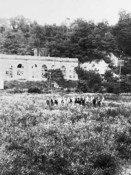 Historic photo of Coney Island's Sunlite Pool ground breaking in 1924