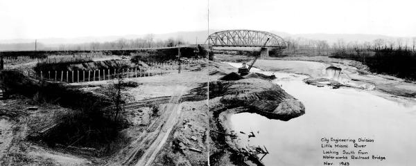 Historic photo of the Kellogg Avenue Bridge over the Little Miami River