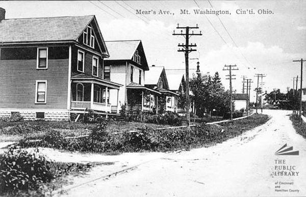 Historic postcard of the IR&T-Suburban Traction route on Mears Avenue in Mt. Washington