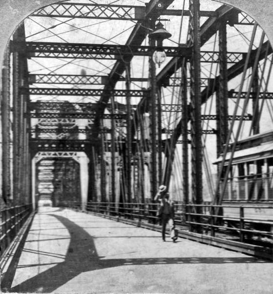 Historic photo of the L&N Bridge after its reconstruction in 1897