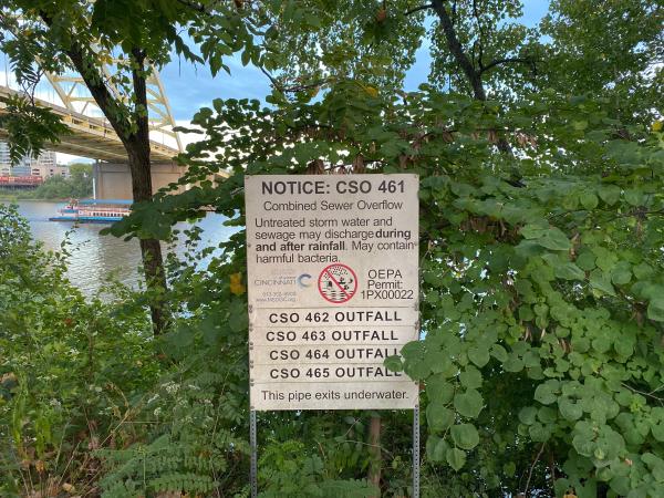 Location of the Miami & Erie Canal's discharge into the Ohio River