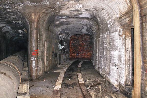 Photo of the Walnut Street stub and wye