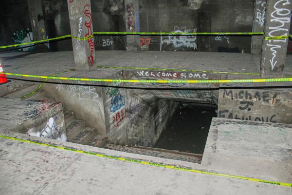 The Race Street station concourse, which was intended to provide passageways to adjacent buildings