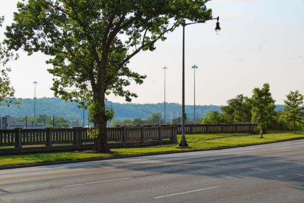 The subway's Hopple Street tunnel south portals from Central Parkway