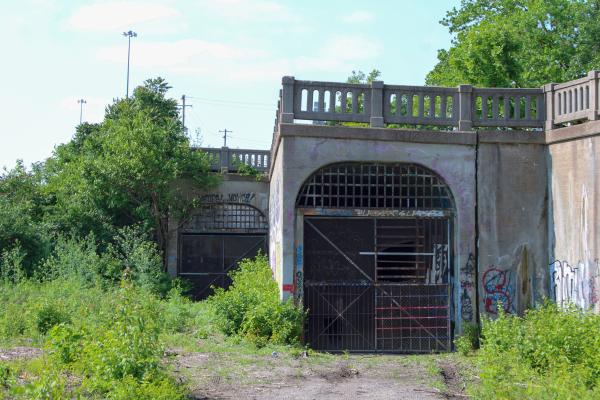The subway's Hopple Street tunnel south portals