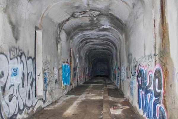 The subway's Hopple Street tunnel northbound tube