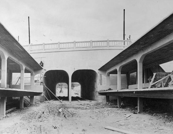 Historic photo of the Ludlow Avenue rapid transit station