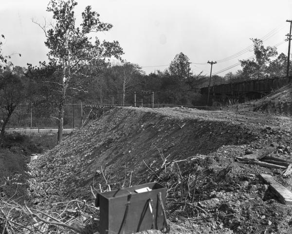 Historic photo of grading for the subway at Mitchell Avenue