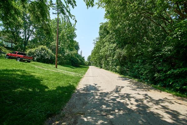Subway and Miami & Erie Canal right-of-way on the Phillips Avenue entrance to St. Bernard's Ludlow Park