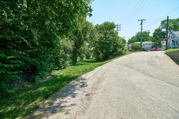 Subway and Miami & Erie Canal right-of-way on the Phillips Avenue entrance to St. Bernard's Ludlow Park