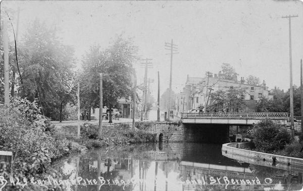 Historic photo of Vine Street in St. Bernard at Washington Avenue