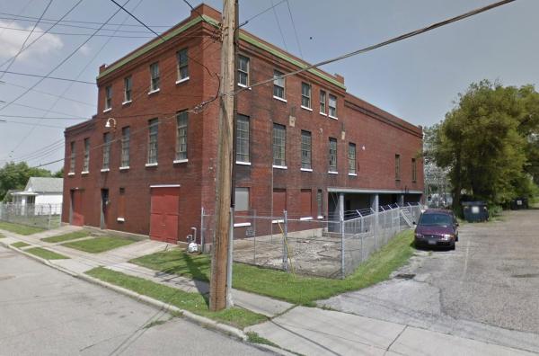 Duke Energy substation next to the Miami & Erie Canal right-of-way on Spruce Street in Elmwood Place