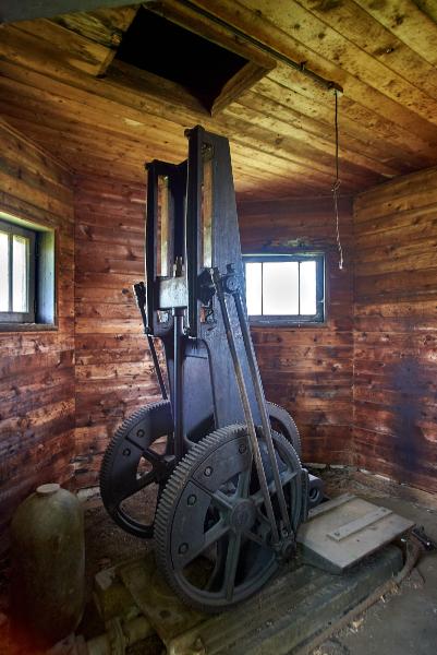 The reciprocating pump inside the Evendale pump house