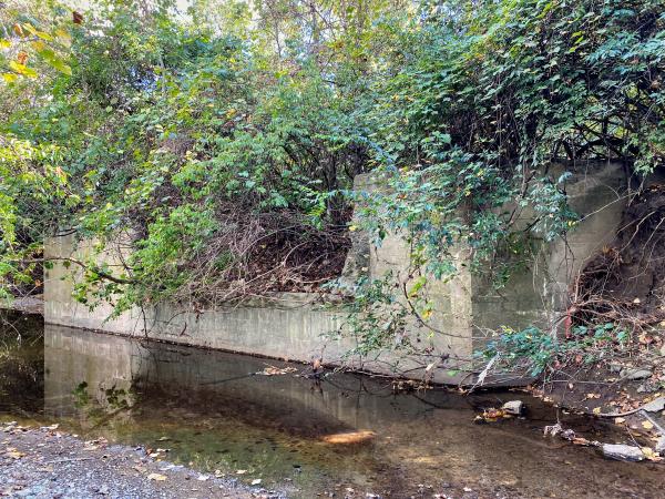 Remnants of the Miami & Erie Canal Sharonville Aqueduct near the I-75 & I-275 interchange and CDC Dubois Chemicals