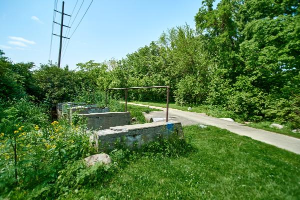Miami & Erie Canal overflow spillway in West Chester
