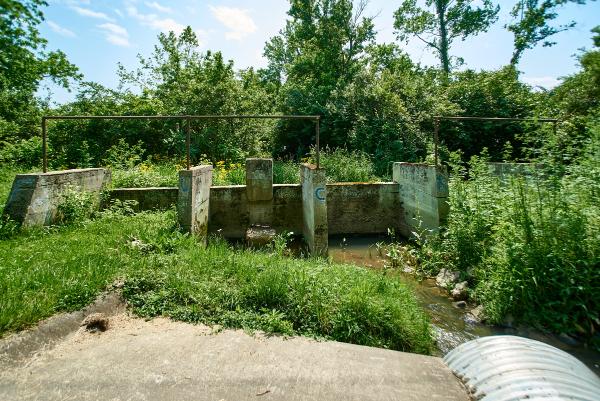 Miami & Erie Canal overflow spillway in West Chester