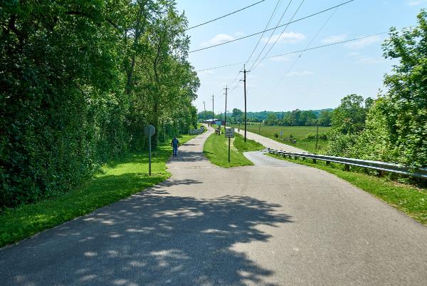 Miami & Erie Canal towpath trail between Hamilton and Rentschler Forest