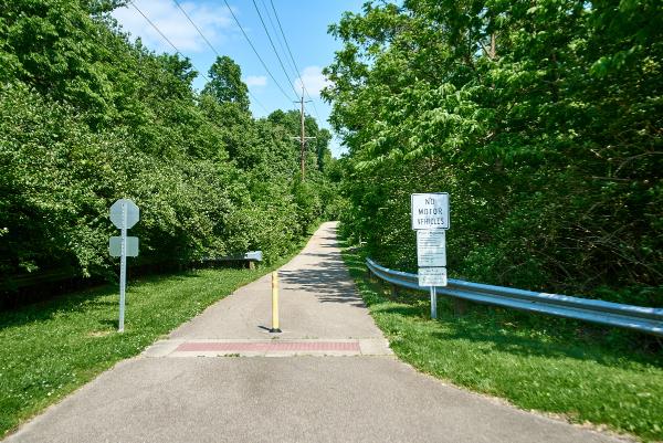 Miami & Erie Canal towpath trail between Hamilton and Rentschler Forest