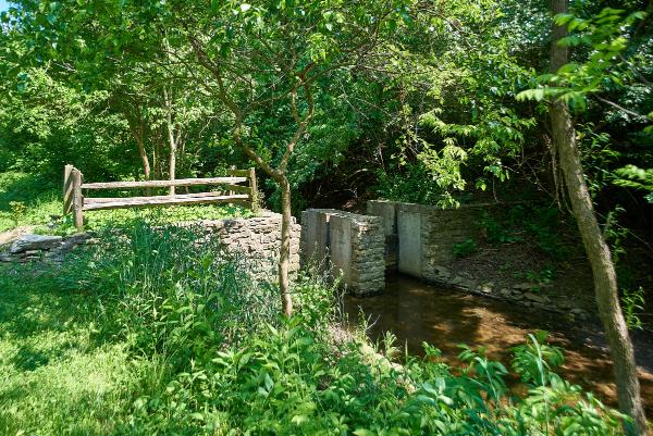 Miami & Erie Canal water diversion dam between Hamilton and Rentschler Forest