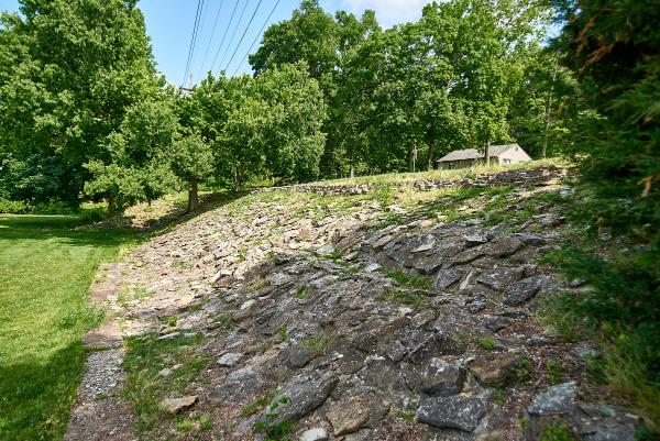 Another view of the Miami & Erie Canal riprap overflow in Rentschler Forest MetroPark