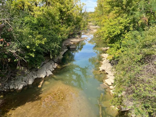 Remains of the Miami & Erie Canal LeSourdsville/Gregory Creek Aqueduct at Monroe Bicentennial Commons
