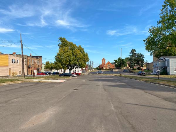 Route of the Warren County Canal in the center of Middletown along Reynolds Avenue