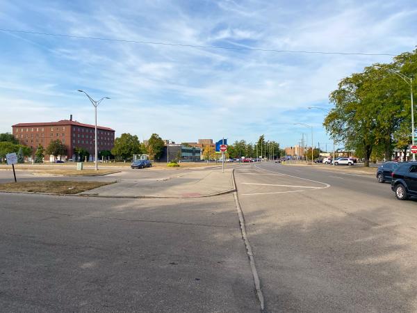 Miami & Erie Canal route at Verity and Vail in Middletown