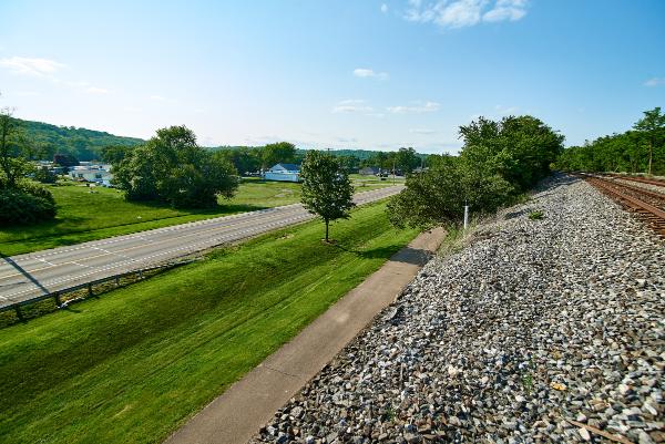 Miami & Erie Canal below the former Big Four, now Norfolk Southern Railroad, south of Miamisburg