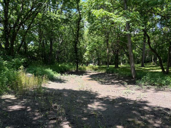 Miami & Erie Canal channel in Canal Lock Park in Huber Heights