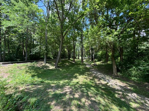 Miami & Erie Canal channel and lock #18 in Canal Lock Park in Huber Heights