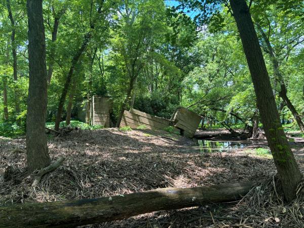 Miami & Erie Canal Taylorsville aqueduct west abutment