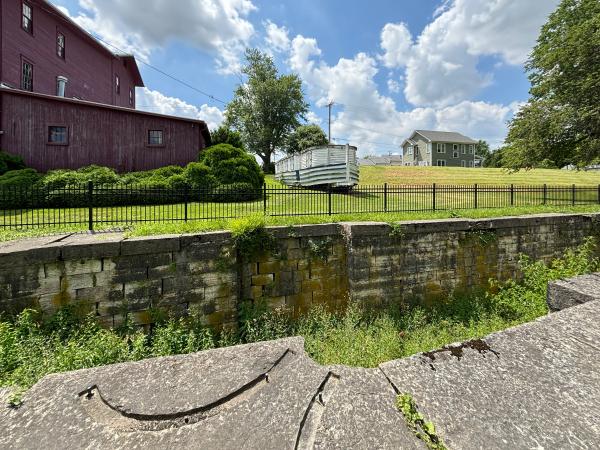Detail of Miami & Erie Canal Lock #15 on Main Street in Tipp City