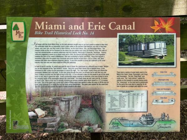 Miami & Erie Canal Boone's Lock #14 historical marker