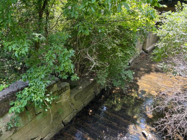 Close up view of the canal trough location from the previous photo