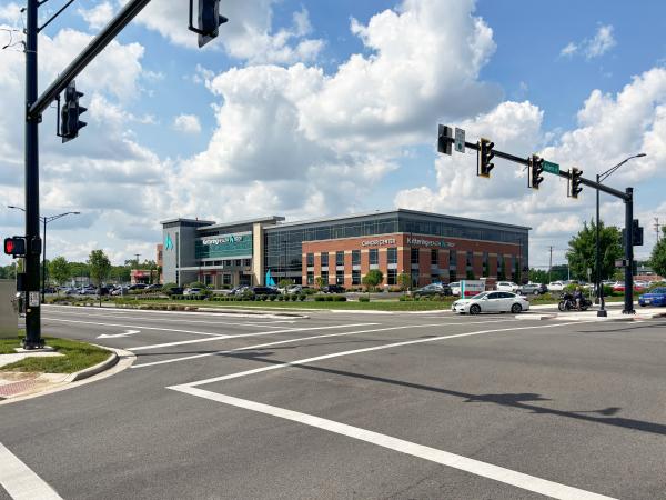 The former location of Miami & Erie Canal lock #12 and Hobart Brothers factory in Troy at Adams and West Main Street