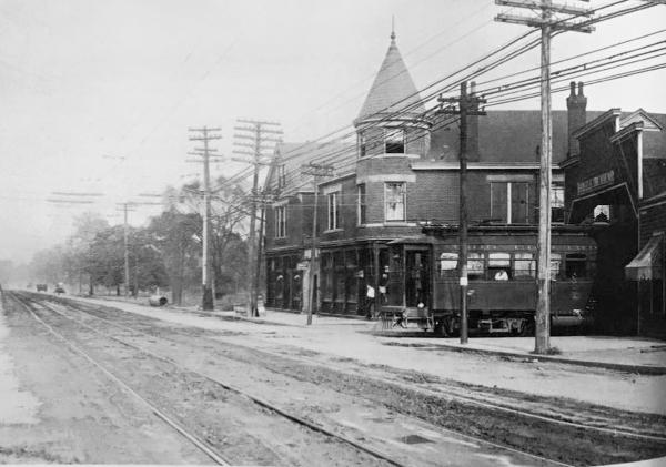 Historic photo of the Ohio Electric passenger terminal at Crawford and Spring Grove Avenue