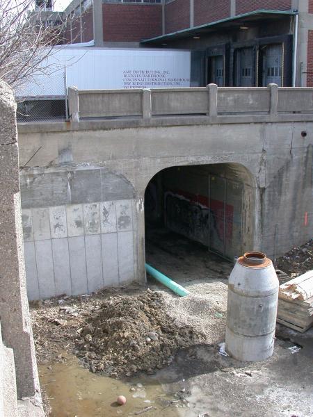 West portal of the Forest/Zumbiel tunnel for the subway in Norwood